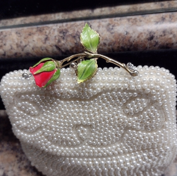 GIOVANNI Real Like Beauty Vintage Rose Brooch Pin - Picture 7 of 10